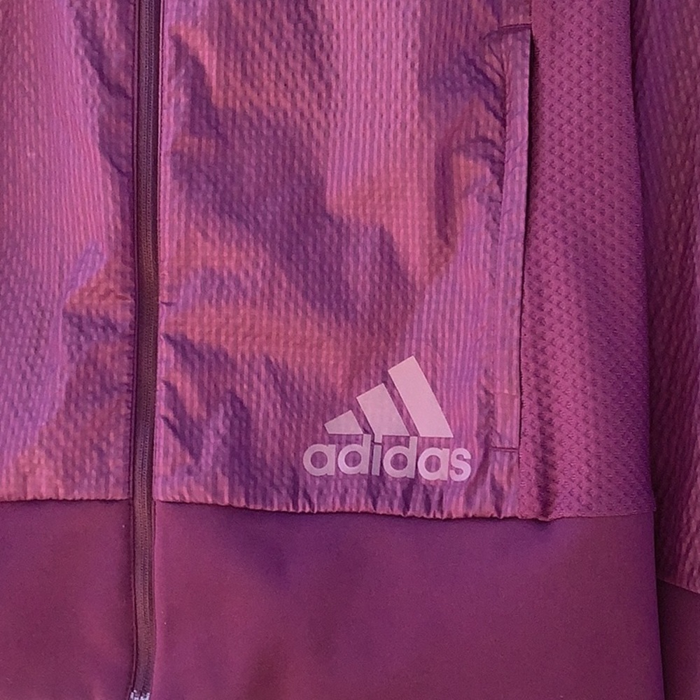 Adidas Running Wind Jacket Medium Plum - image 2